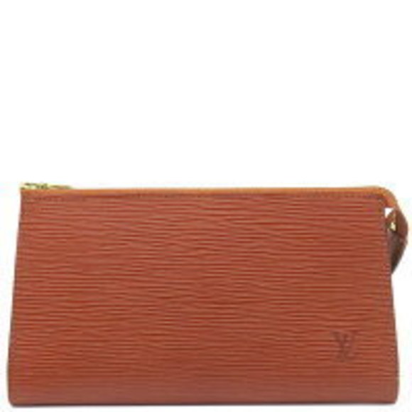 Louis Vuitton Bag Epi Pouch Accessoires Leather Brown Pochette Accessory - Picture 1 of 9